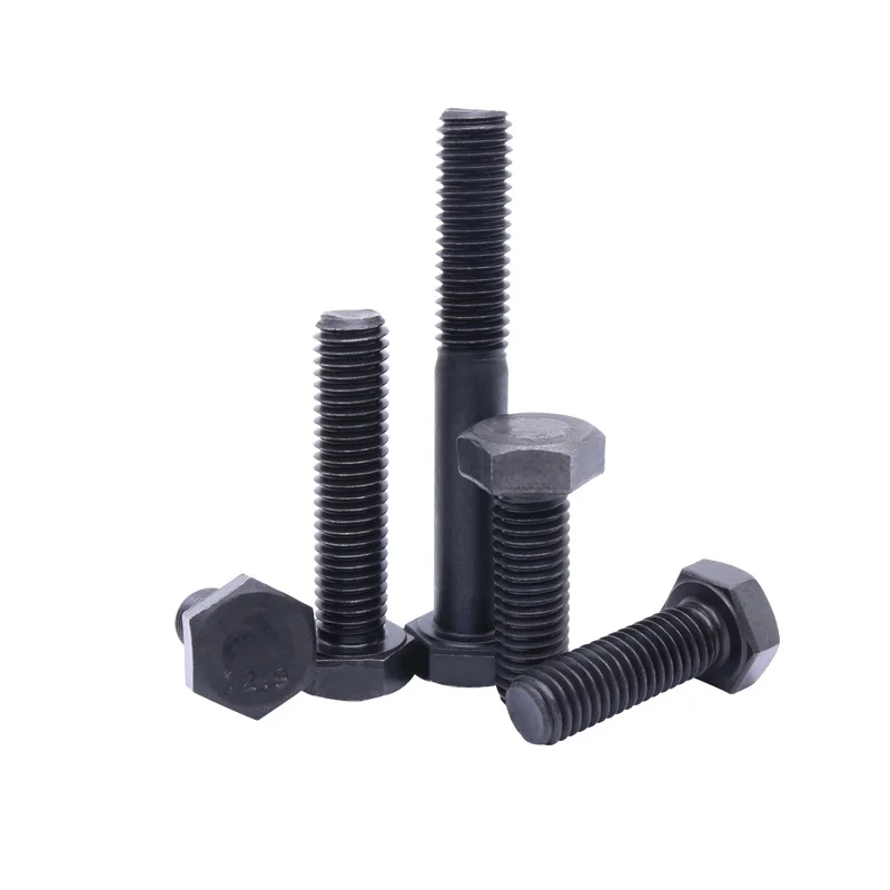 1/10pcs Black Grade 12.9 Alloy Steel External Hex Hexagon Head Cap Screw Bolt M6 M8 M10 M12 M14 M16 Metric Thread GB5783 DIN933