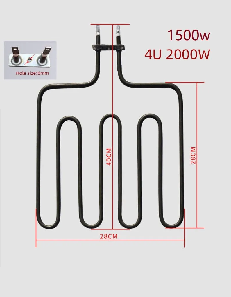 전기 관형 히터 파이프, 에어 오븐, 사우나, 스토브, 베이킹 가열 요소, SUS304, 220V, 1.5kw, 2kw