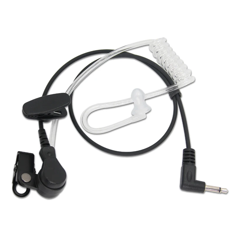 3.5mm In Ear Anti-radiation Single Earphone Listening Air Tube Stereo Coiled Cables Mono Function Earpiece In Ear Stereo Headset