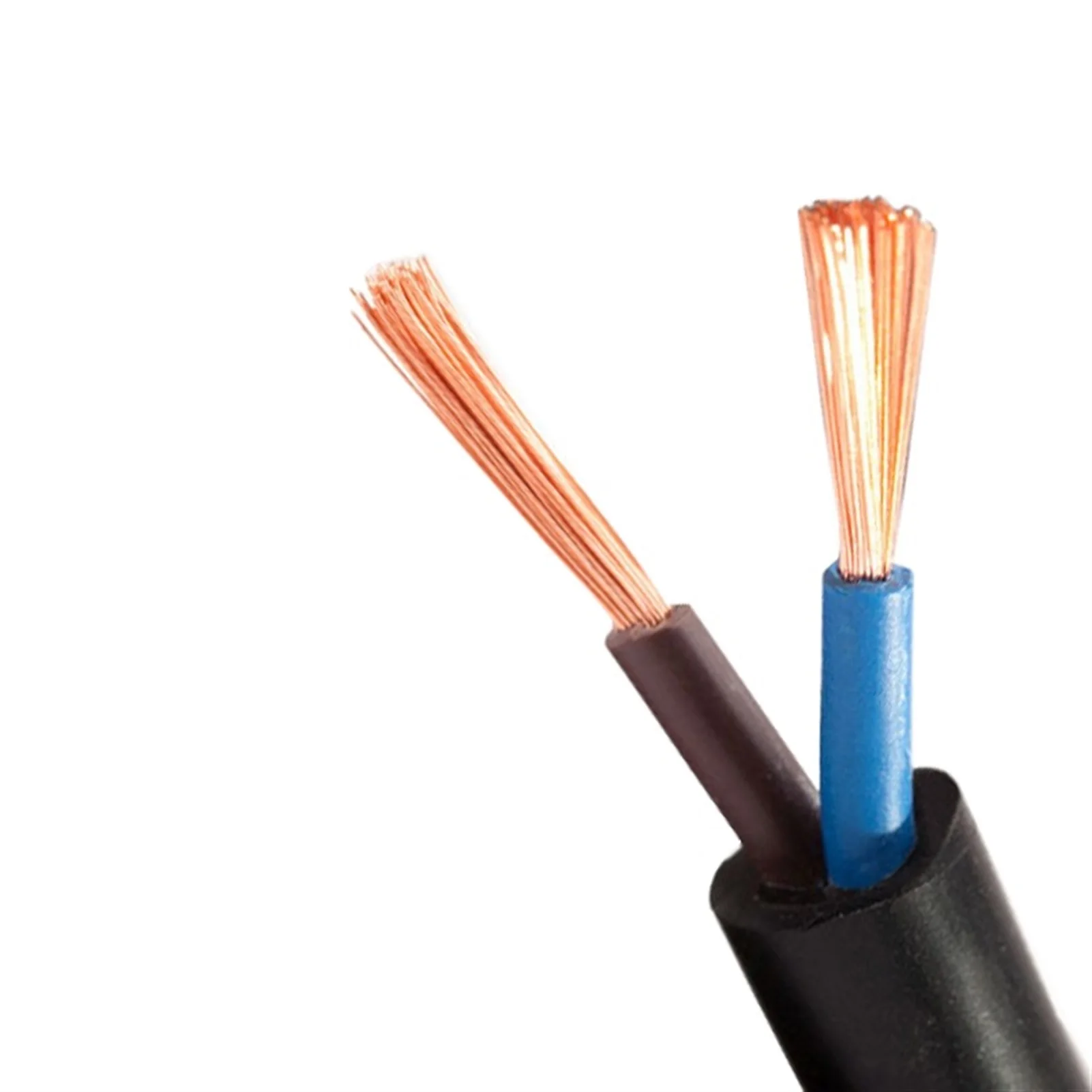 

10m 5m 2/3 Cores Pins Copper Wire, Conductor Electric RVV Cable Black, 18 AWG 0.75MM 2 Cable, Waterproof