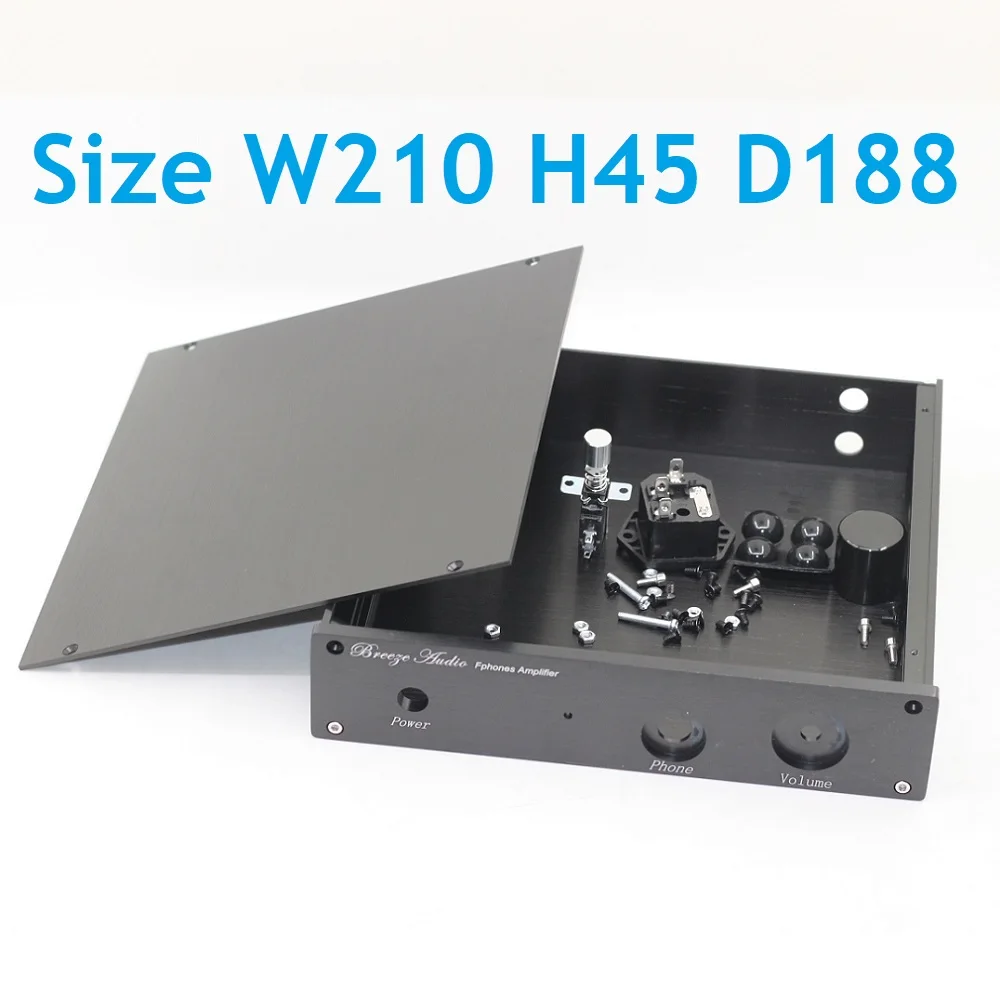 

W210 H45 D188 Aluminum Case Headphone Amplifier AMP Earphone Chassis Housing Hedphone Enclosure DIY Audio Shell Preamp Box DAC