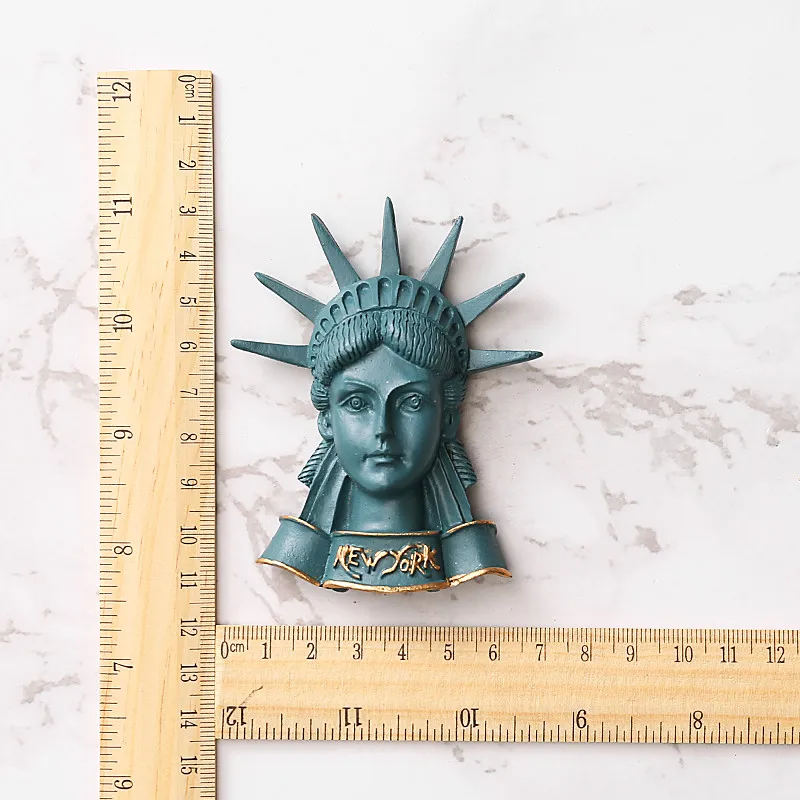 American Fridge Magnet Resin Tourist Souvenir Magnet Stick New York Las Vegas Liberty Goddess Eagle Flag Hawaii
