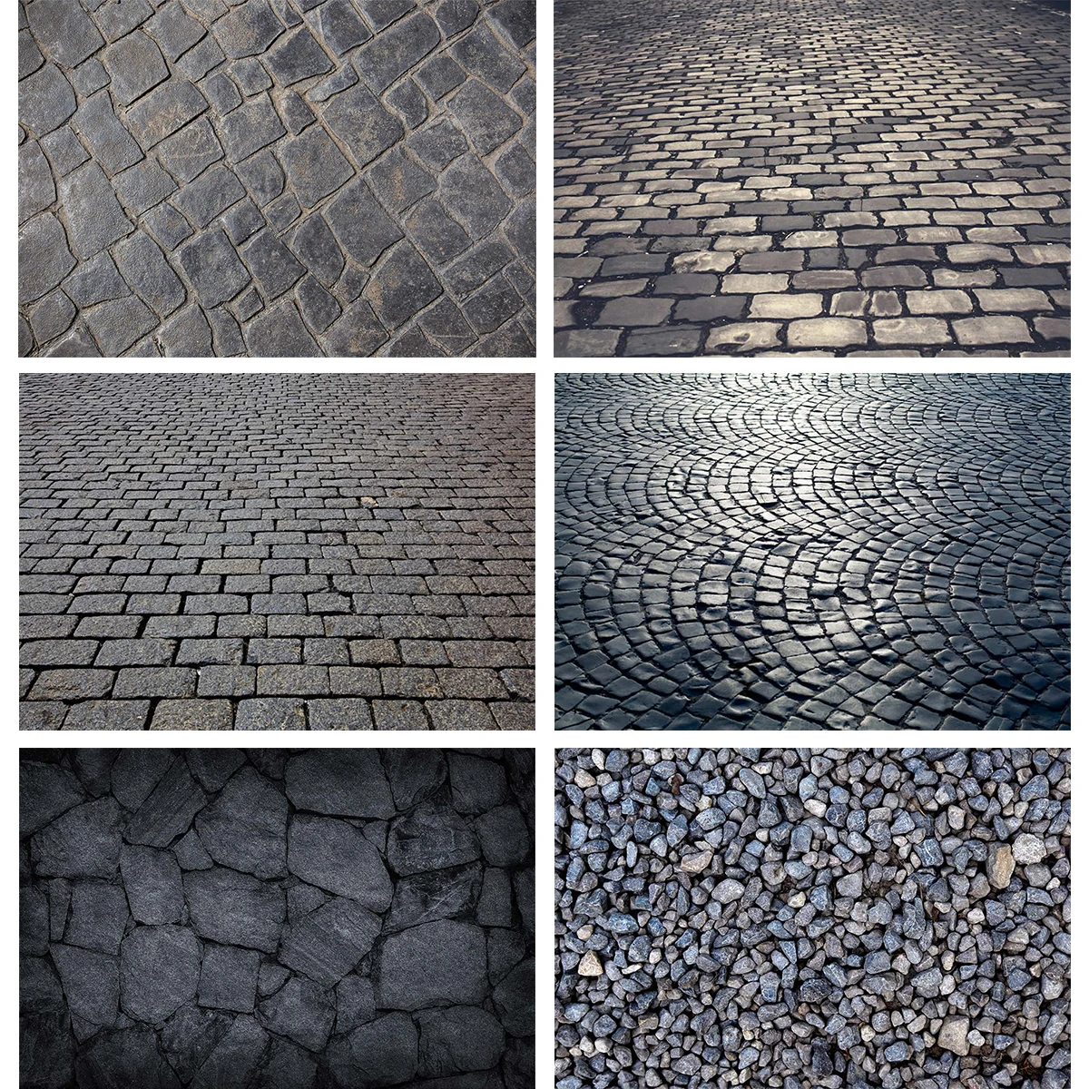 Dark Stone Pavement Background Abstract Texture Design Photography Props Brick Floor Road Adult Kids Photocall Photostudio