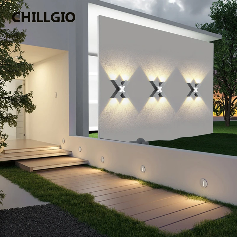 

CHILLGIO уличные светодиодные лампы водонепроницаемые современные внешние интерьерные дворы отель домашняя лестница освещение IP65 внутренний декор алюминиевые фонари