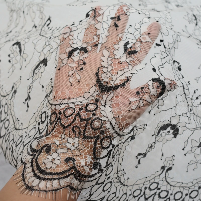 2022 NEW arrival eyelash french dress lace fabric elegant design! chantilly lace European style lace