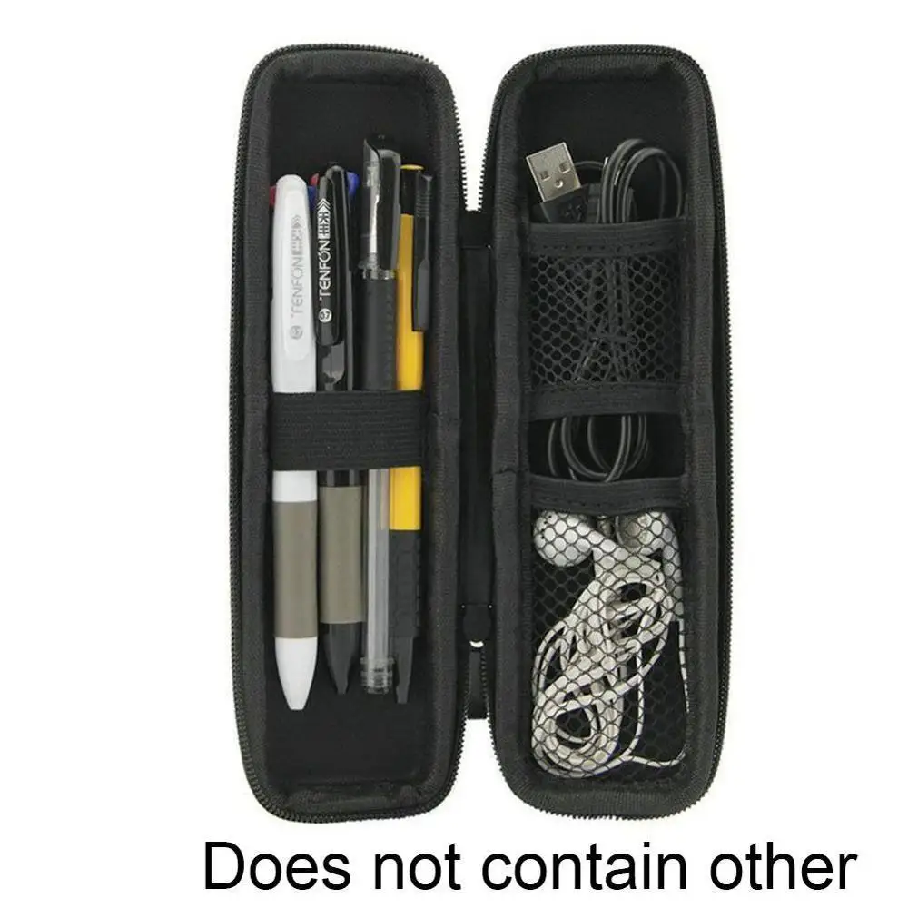 Black EVA Hard Shell Stylus Pen Pencil Case Portable Pen Ballpoint Bag Storage Box Office Supplies