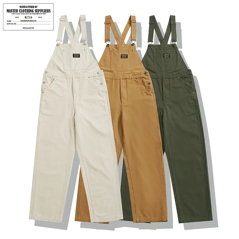 

Autumn Okonkwo Canvas Overalls Suspenders Men's Women's AMI Jumpsuit Outdoor Working Labor Cargo Trousers Tooling Climbing Pants