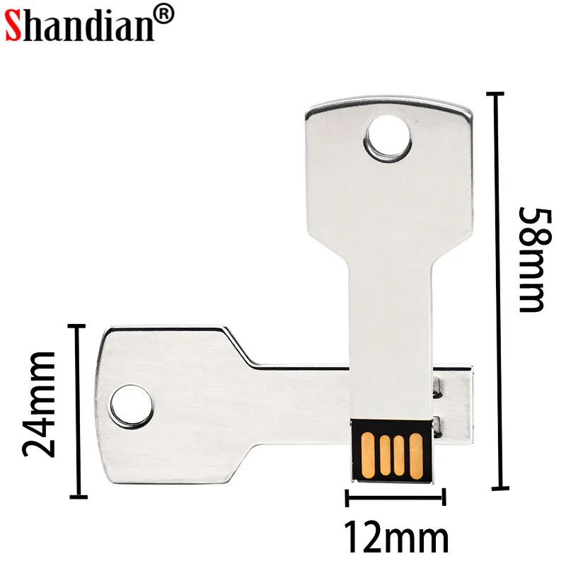 

SHANDIAN Hot Super Mini Usb Flash Drive Metalen usb stick 64GB pendrive 64gb 32GB 16GB 4GB waterdichte pen drive flash disk