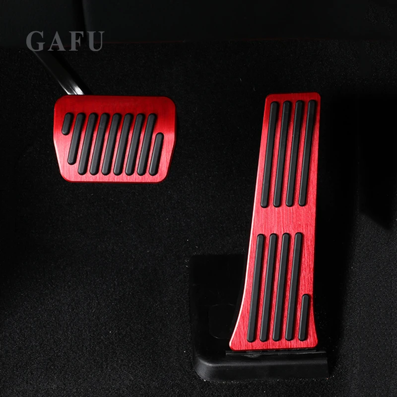 

Aluminum Alloy Car Pedal Cover Auto No Drilling Aluminum Brake Accelerator Pedal Covers Trim For Lincoln Aviator 2020 2021 2Pcs