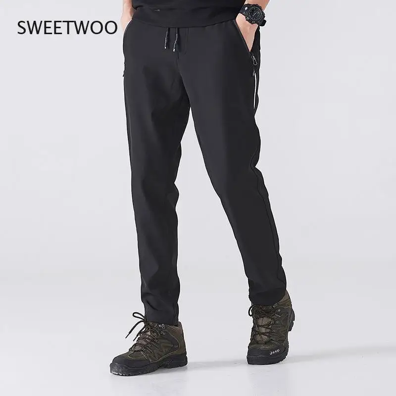 Picture 4: Winter 2021 Men's Casual Running Pants Slim Thicken Warm Sports Outdoor Hiking Pants Couples Hiking Ski Pants