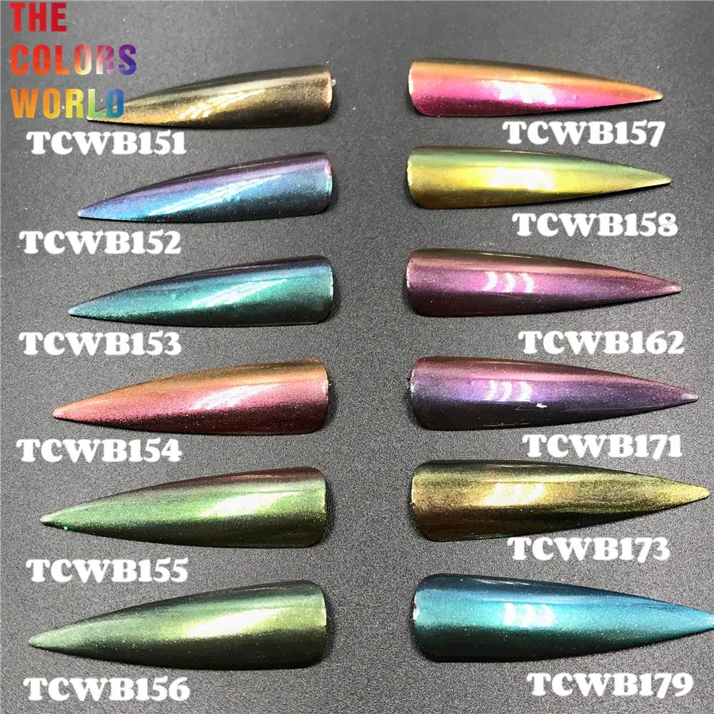 TCT-613 Unicorn Colorful Chameleon Powder Chrome Nails Rainbow Powder Rainbow  дизацн ногтей Aurora Facepaint Mermaid Manicure