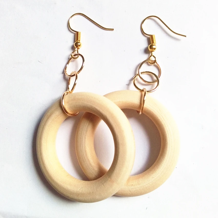 New Wood Round Circle Earrings Women Drop Earrings Round Hollow Fashion Jewelry Eardrop Personality Hollow Hoop Earrings