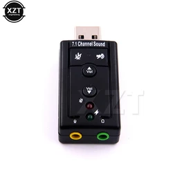 7.1 External USB Sound Card USB to Jack 3.5mm Headphone Audio Adapter Micphone Sound Card For Mac Win Compter Android Linux