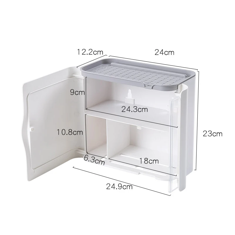 Toilet Paper Holder Waterproof Wall Shelf for Toilet Paper Tray Roll Paper Towel Holder Makeup Storage Bathroom Accessories Set