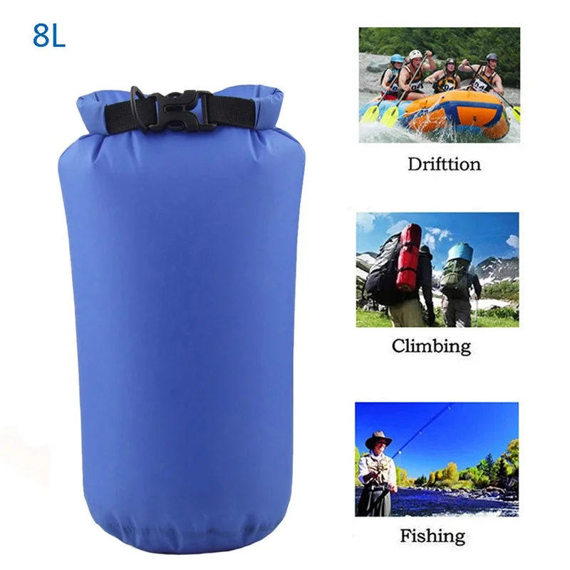 

8L Waterproof Dry Bag Pack Sack Swimming Rafting Kayaking River Trekking Floating Sailing Canoing Boating Water Resistance