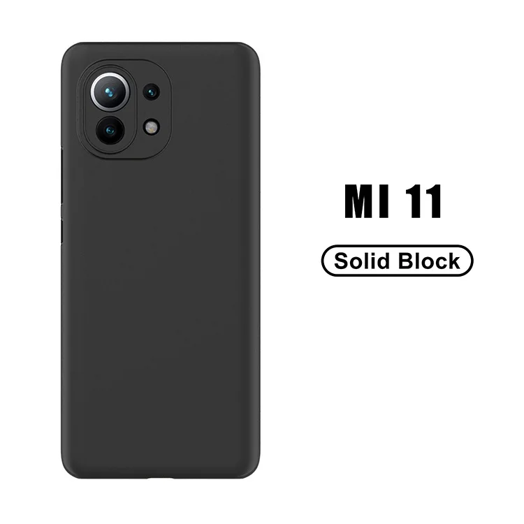 For Xiaomi mi 11 PP Case Cover Thin Silm For Xiaomi mi 11 High Quality Case Black Simple Style Back Cover For Xiaomi mi 11