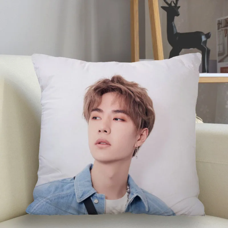 Musife Custom YiBo Wang Pillowcase Home Decoration 45*45cm Zipper Square Pillowcase Throw Pillow Cover Drop Shipping