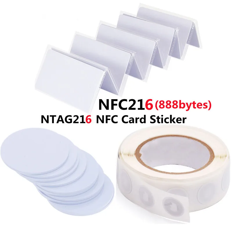 10pcs Ntag216 NFC Card Sticker 13.56MHz Ntag 216 RFID Cards Smart Card NFC Tag Sticker RFID Tags For All NFC Phones