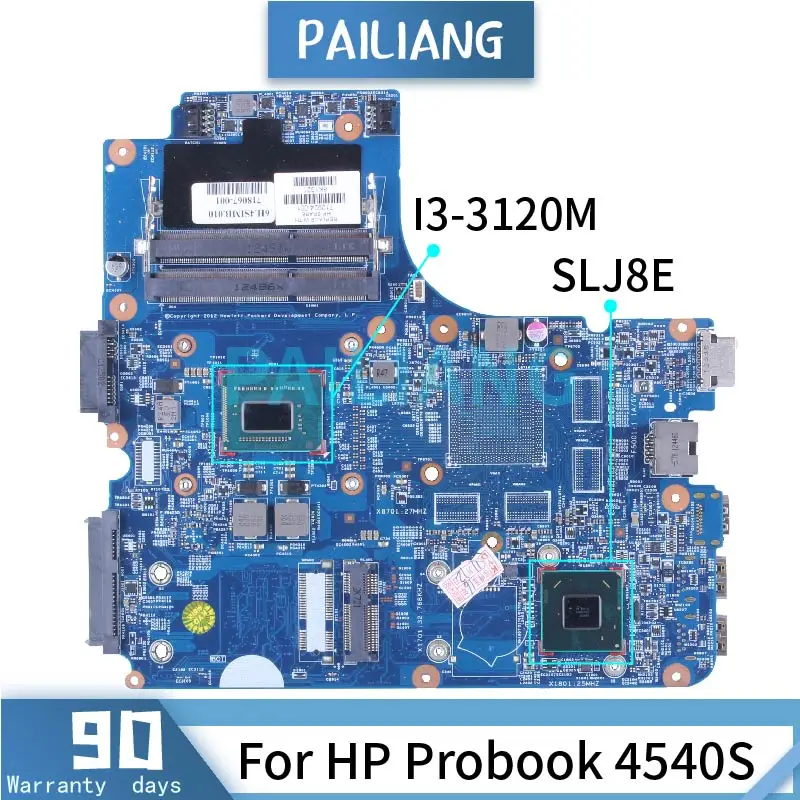 I3-3120M On Board For HP Probook 4440S 4540S Laptop Motherboard SR0TY SLJ8E DDR3 Notebook Mainboard Fully Tested