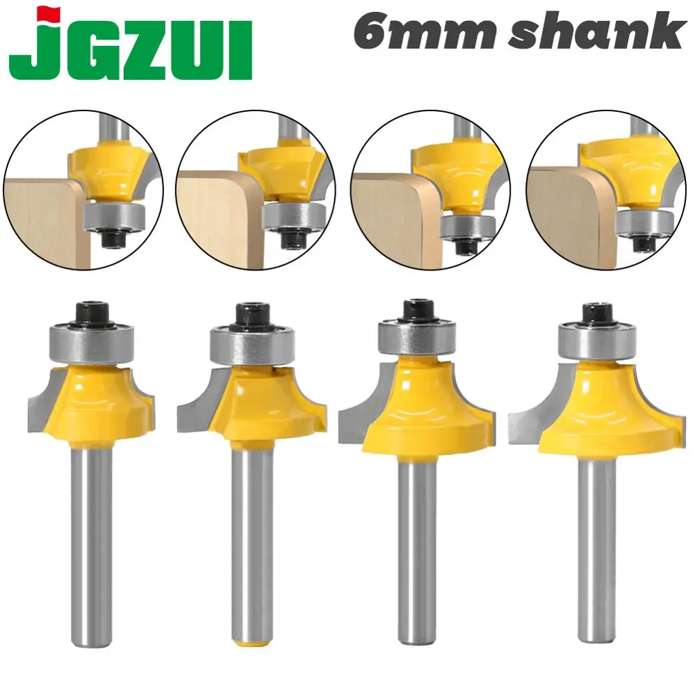 6mm shank Corner Round Over Router Bit with BearingMilling Cutter for Wood Woodwork Tungsten Carbide