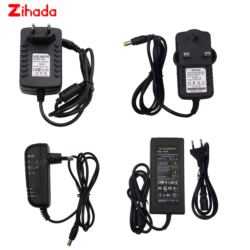 

AC100-240V To DC5-24V 1A 2A 3A 4A 6A 8A 9A 10A Switch Adapter Transformers Driver Charger For 5V 12V 24V led strip EU US UK AU