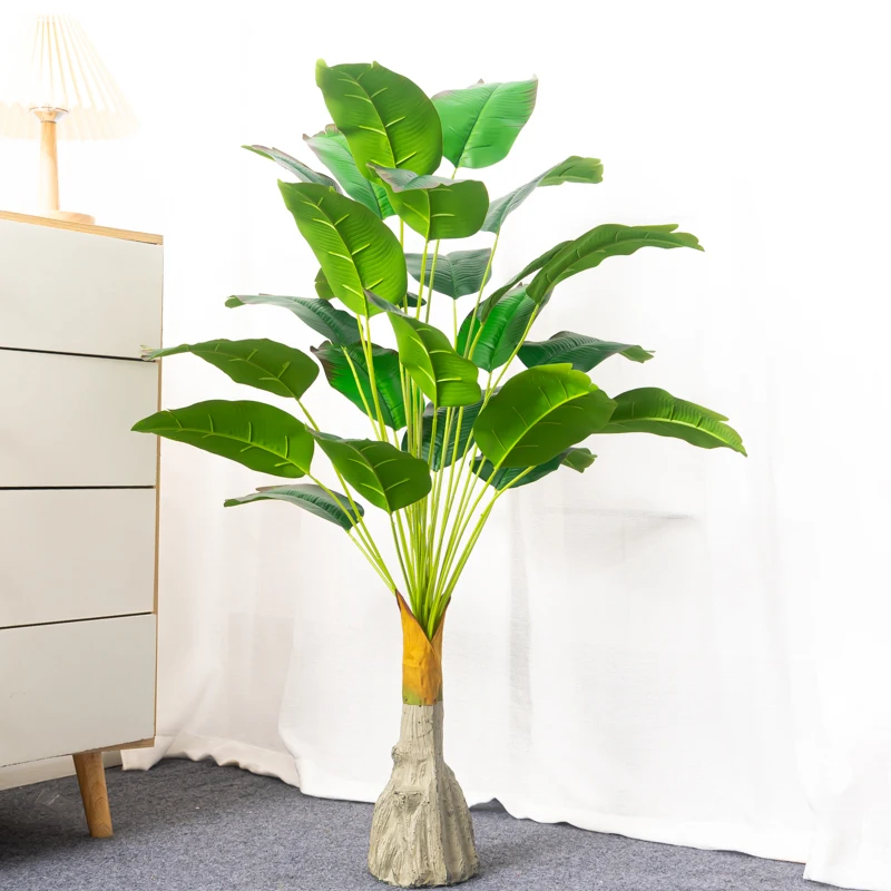 Grandes Plantes Artificielles de 80 à 100cm, Faux Palmier, Branche, Gels en Plastique, Grandes Feuilles Tropicales Monstera pour la Maison, le