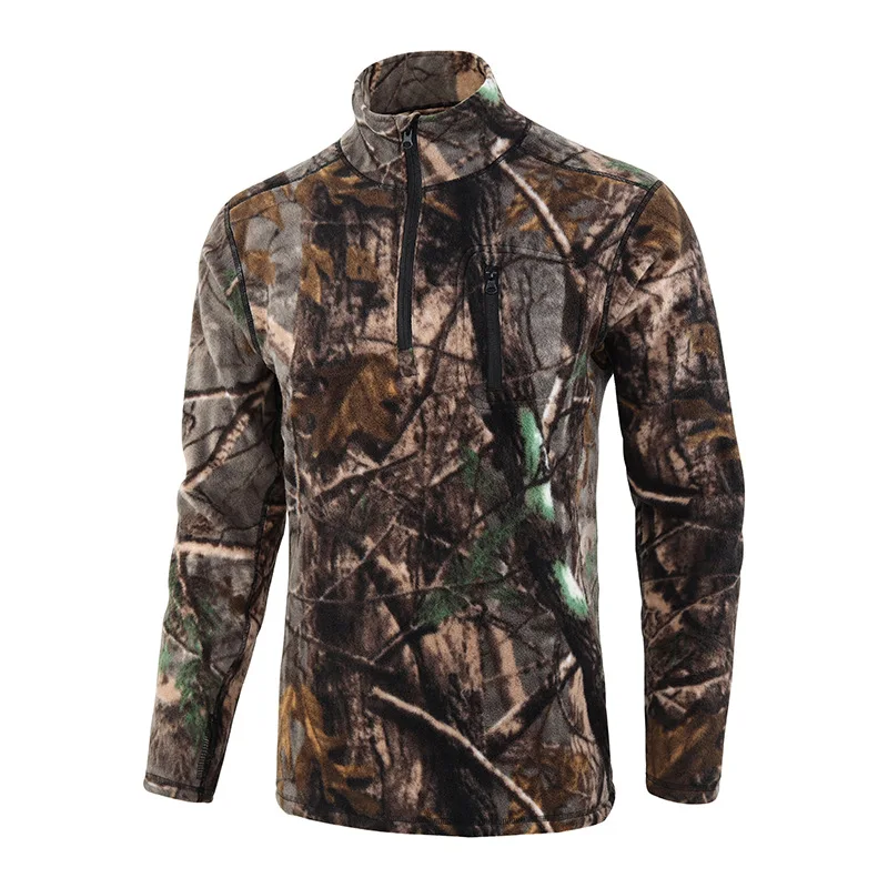 Men\'s Outdoor Hiking Warm Fleece Jacket Liner Fans Hunting Training Tactical Jackets Autumn Winter Windproof Pullover Tops