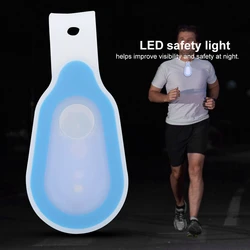 LED Safety Light Portable Waterproof Outdoor Magnetic Mini Running Button Silicone Clip Light for Cycling and Night Running