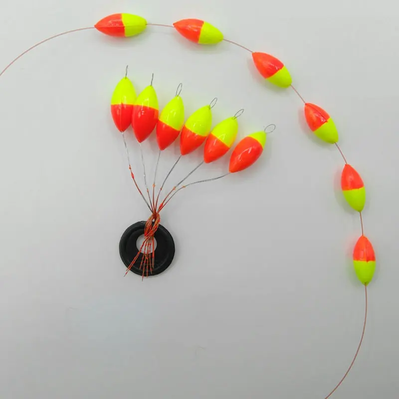 10set=60pcs Seven-star Oval Fishing Float Space Beans Fix Stopper Floater Bobber Fishing Tool