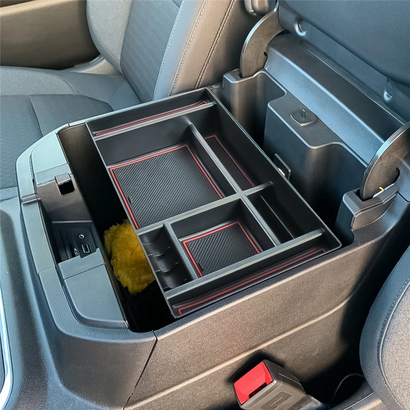 

Car Central Armrest Console Storage Box Center Console Organizer Containers For Chevy Silverado/GMC Sierra 1500 2019-2023