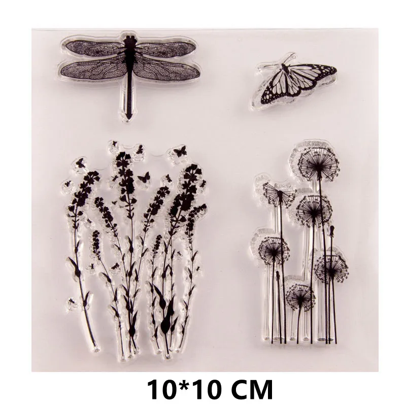 2021 New Dragonfly Clear Stamps DIY Scrapbooking Craft Supplies Rubber Silicon Seals Card Album Hobby ink pad Stamping