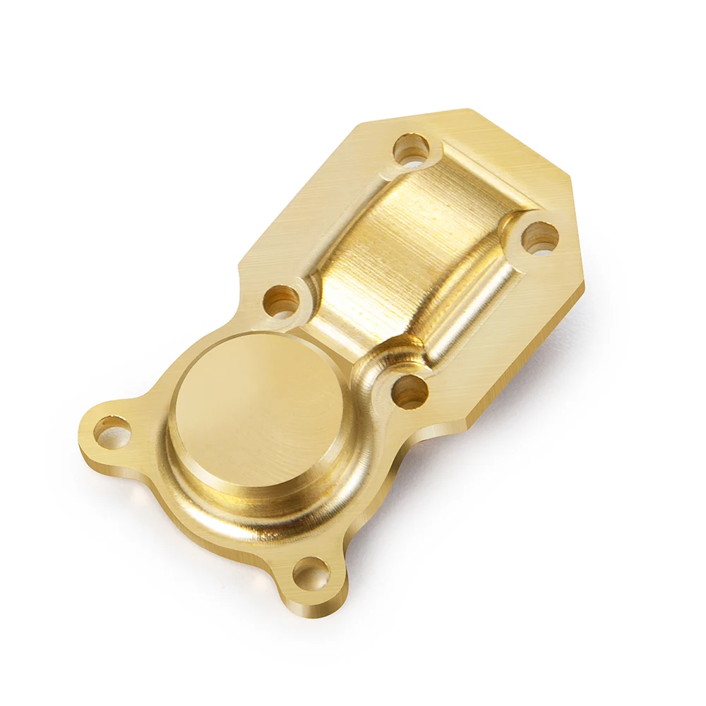 YEAHRUN Brass Diff Cover Front Rear Heavy Duty Differential Axle Cover for Axial SCX24 All Series 1/24 RC Crawler Car Parts