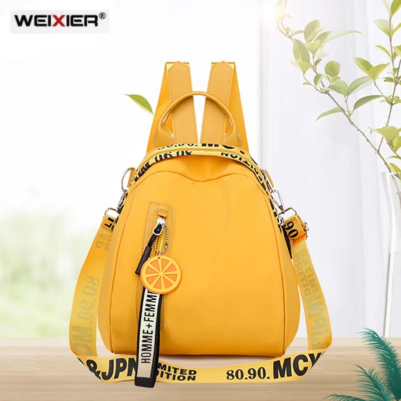 Women backpack casual letter multi-function multi pocket travel backpacks female school bag for teenage girl shoulder bags small