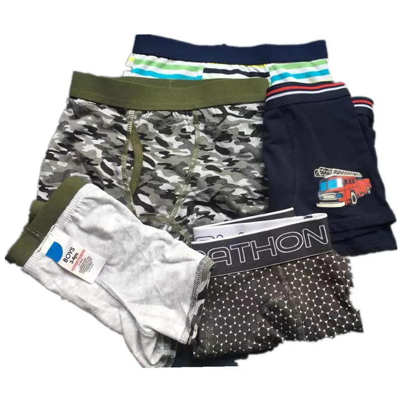 2pcs/Lot Quality Boy Cotton Boxers Mixed Design Teen Boy Underwear Size 3T-20T Men Soft Healthy Underpants Big Man Briefs Boxers