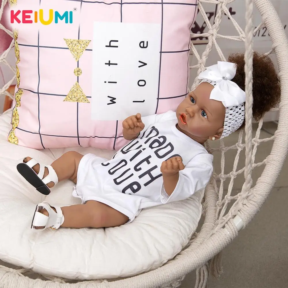 KEIUMI 57 CM New Arrival  Baby Toy Reborn Baby Dolls Full  Body Silicone Children Fashion Collection Gift For Birthday Present