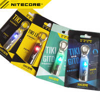 NITECORE TIKI GITD BLUE Mini Futuristic Key Chain LAMP Glow In The Dark Version micro USB Rechargeable  Light Poket EDC Lamp