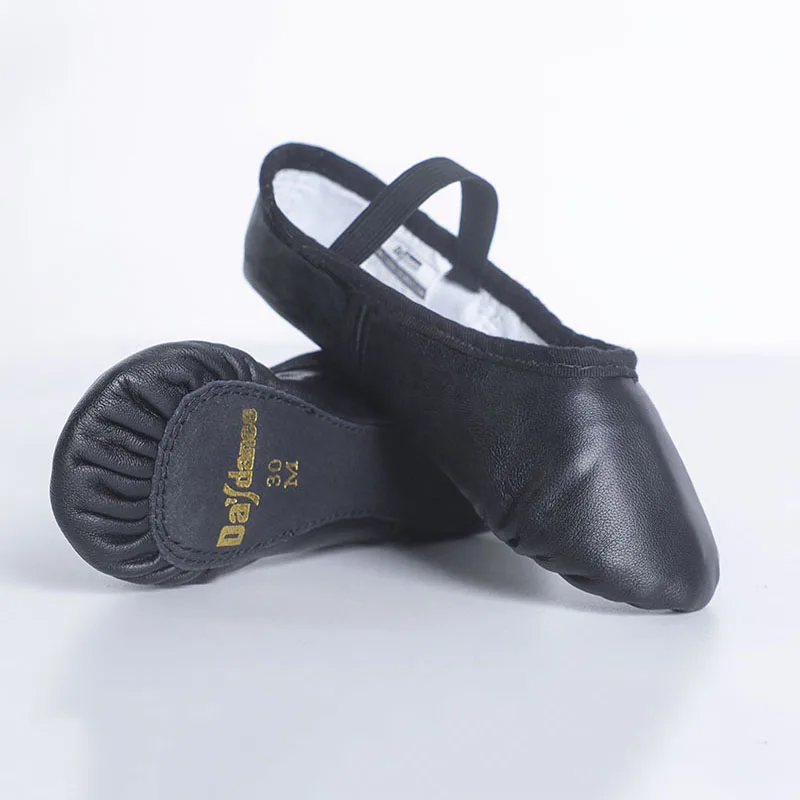 Genuine Leather Ballet Shoes For Girls Children Professional Ballroom Dance Soft Flat Shoes Kids Sheepskin Sneaker