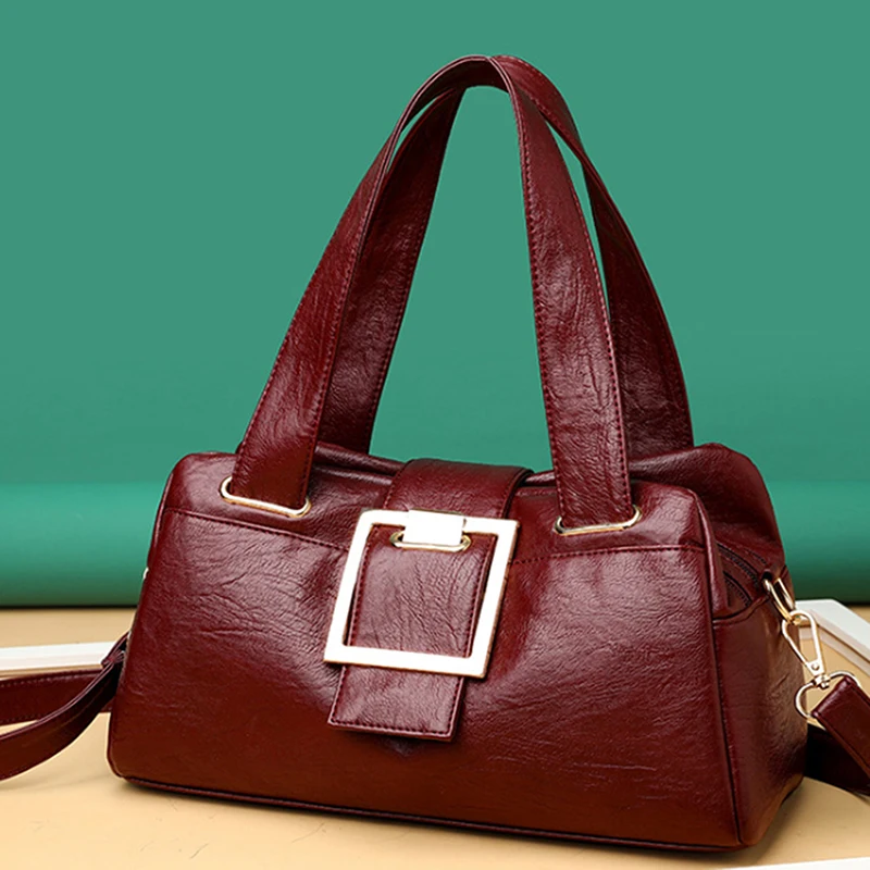 Torebki damskie skórzane Vintage miękkie skórzane damskie torby na ramię Crossbody projektant marki damskie torby z uchwytami o dużej pojemności