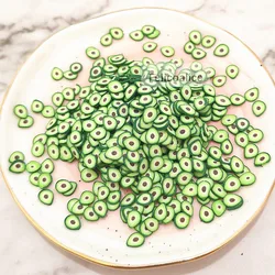 Yeni 20g balçık dolgu DIY aksesuarları Mini avokado meyve dilimleri kabarık net balçık malzemeleri hediye oyuncak kil Sprinkles 5mm