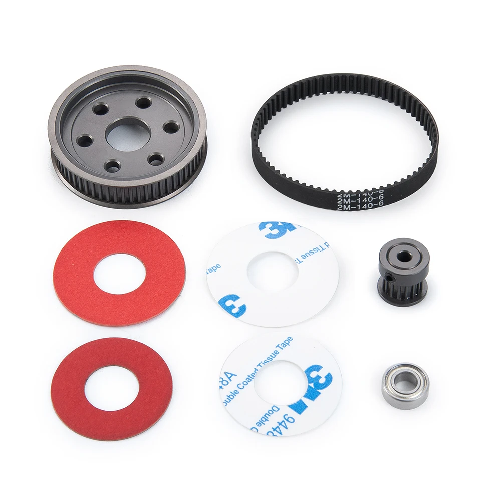 YEAHRUN-Sistema de engranajes de transmisión de correa para coche teledirigido, 3,17/5,0, para 1/10 Axial SCX10 y SCX10 II 90046