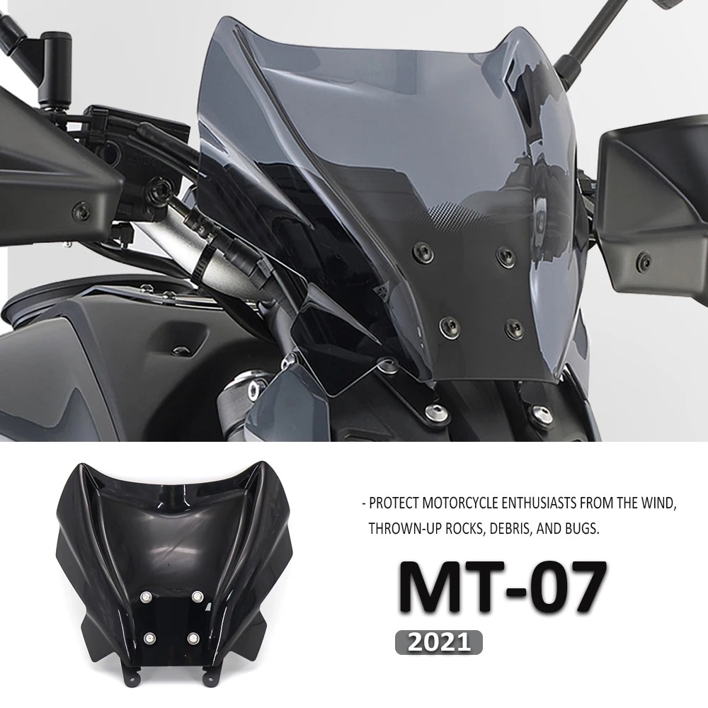 

2021 New Motorcycle Accessories Windscreen Windshield Wind Shield Deflector Fit For YAMAHA MT07 MT-07 MT 07 mt07 MT - 07