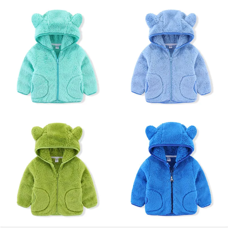 Jumping Meters New Arrival Autumn Spring Fleece Boys Girls Hoodies Colorful Baby Jackets Zipper Cute Baby Coats Kids Long Sleeve