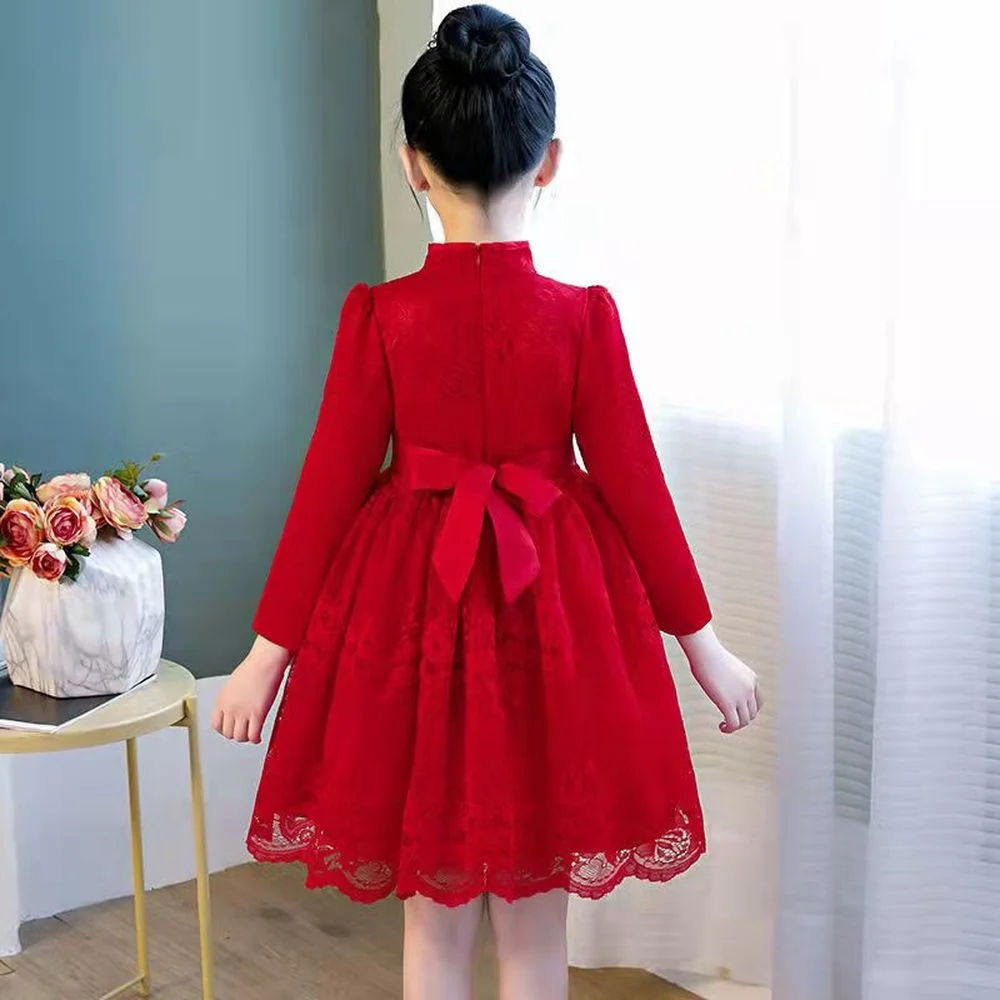 Chinese Flower Girl Dress For Wedding Girls Cheongsam Dress Chinese Hafu Kids Dresses  Baby Traditional Garments New Year Dress