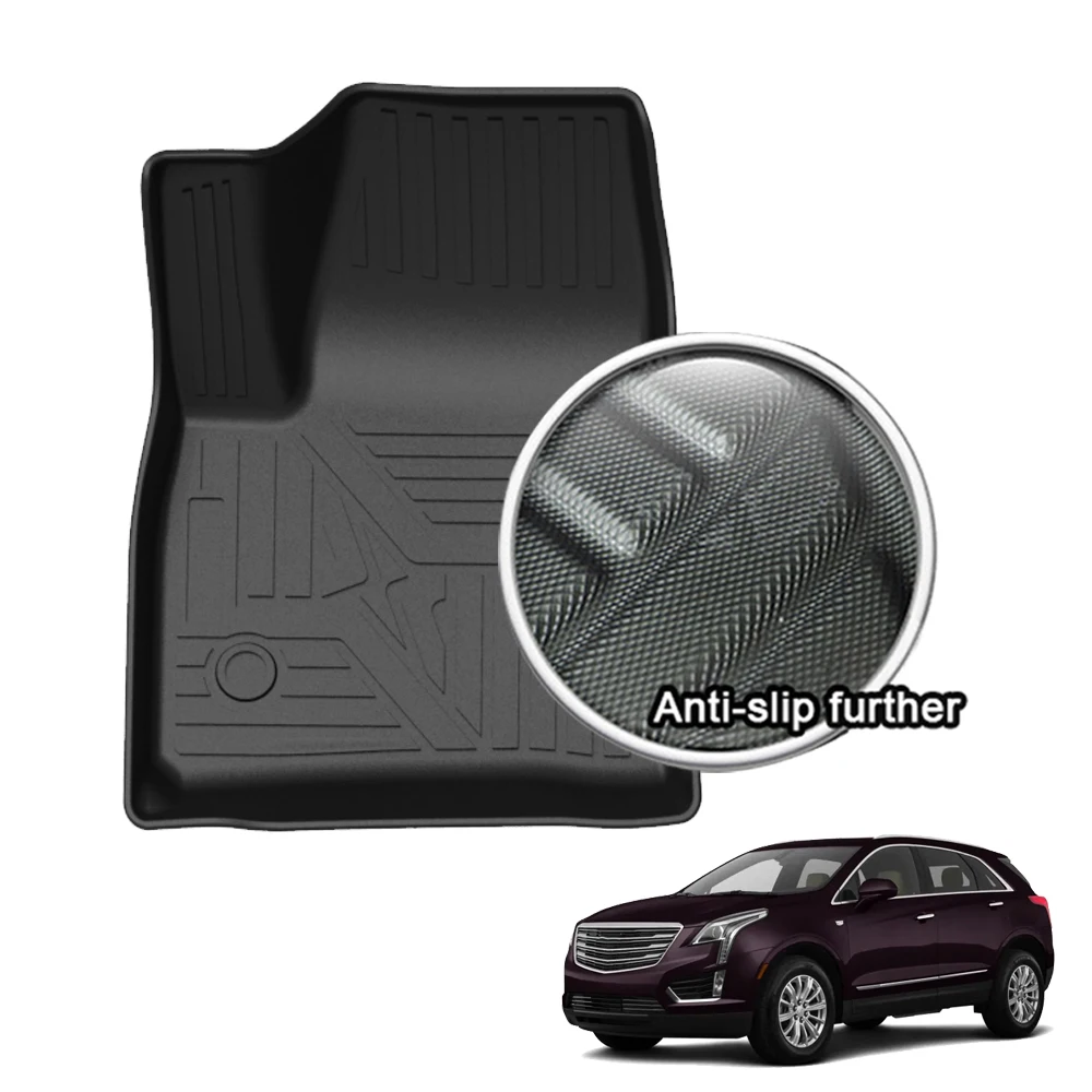 Fully Surrounded Foot Pad For Cadillac XT5 2016 2017 2018 2019 -2024Car Waterproof Non-Slip Rubber Floor Mat TPE Car Accessorie