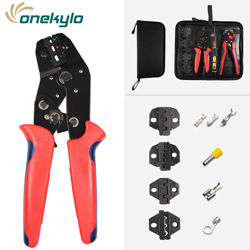 Electrical Terminal Ratchet Crimping Crimper Auto Electrician Tool Set for increased durability Soft handle comfortable to use