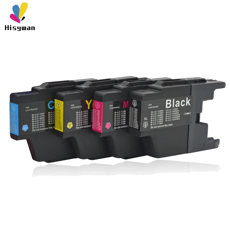 Hisywan LC1240 LC1280 LC73 LC75 LC12 Ink cartridge For Brother MFC J430W J825DW J5910DW J625DW J6510DW J6710DW J6910DW J6710DW