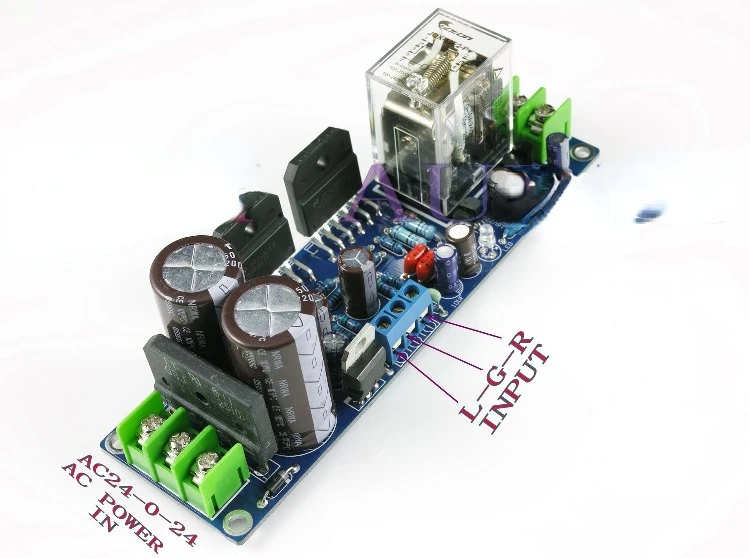 GC LM3886TF Power Amplifier Board Dual Channel with Speaker Protection Rectifier Filter