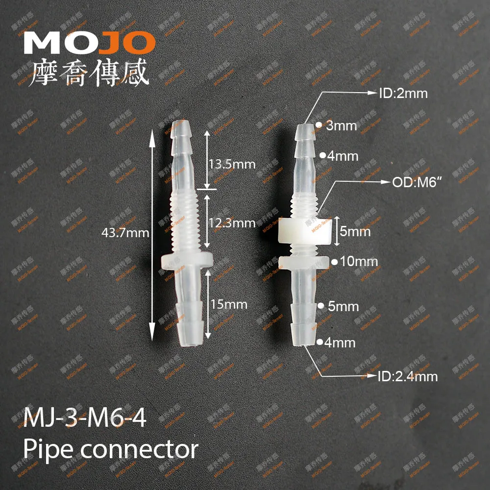 2020 Free shipping!!MJ-3-M6-4 Straght type barbed water hose connectors M6 thread (100pcs/lots)