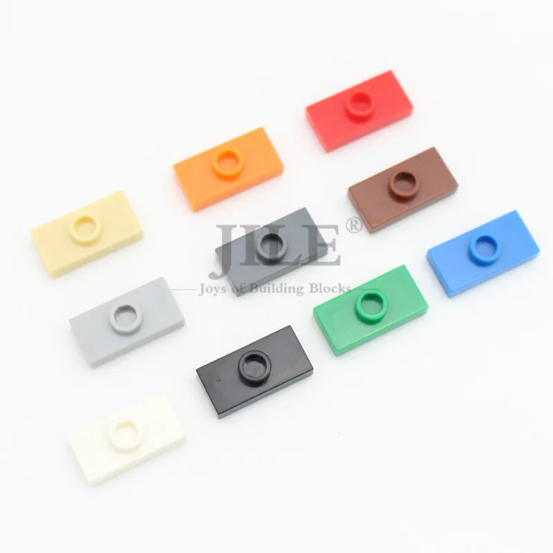 100pcs MOC Building Block Plate Modified 1x2 with 1 Stud Assemble Pars Compatible 15573 3794 Creative Bricks Construction Toys