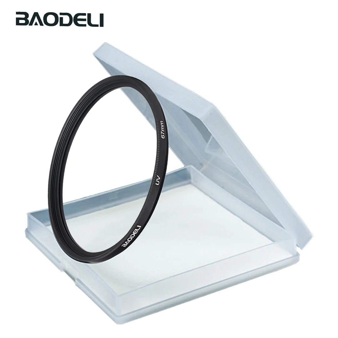 BAODELI Uv Filter 37 40.5 43 46 49 52 55 58 62 67 72 77 82 mm For Lens Canon Eos M50 M6 1200 D Nikon 5300 5100 Sony Accessories